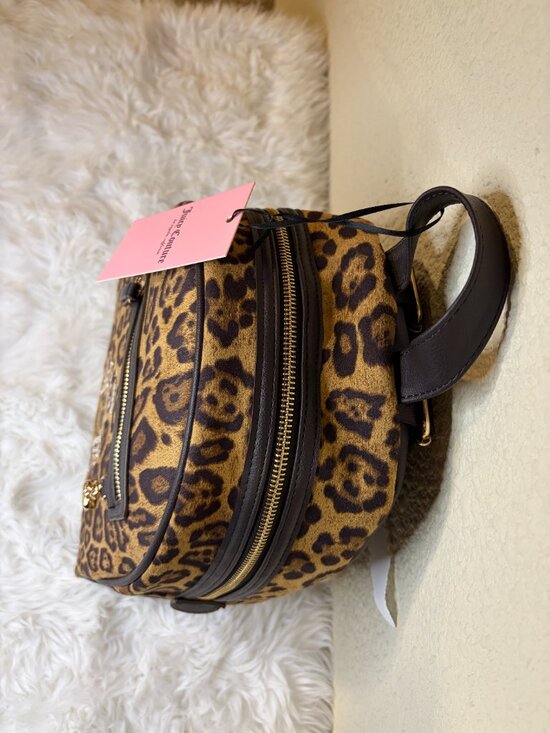 Juicy Couture Leopard Mini Backpack Brown Black NWT main image 6